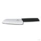 VICTORINOX Swiss Modern santoku kés, barázdált pengével (17 cm) fekete